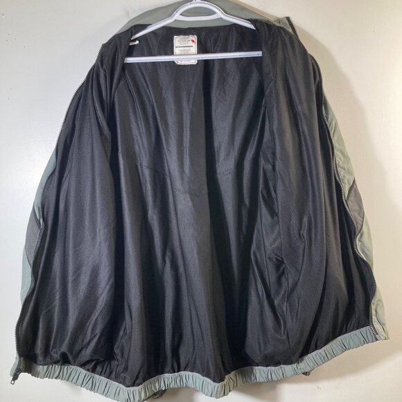 Mens Vintage IPFU Nylon Army Jacket Gray Black XL Long - Picture 3 of 9